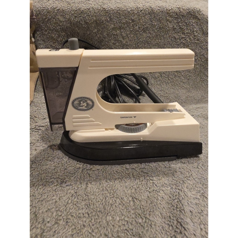 Vintage Lewis & Clark Travel Iron With Case 6" W/steam